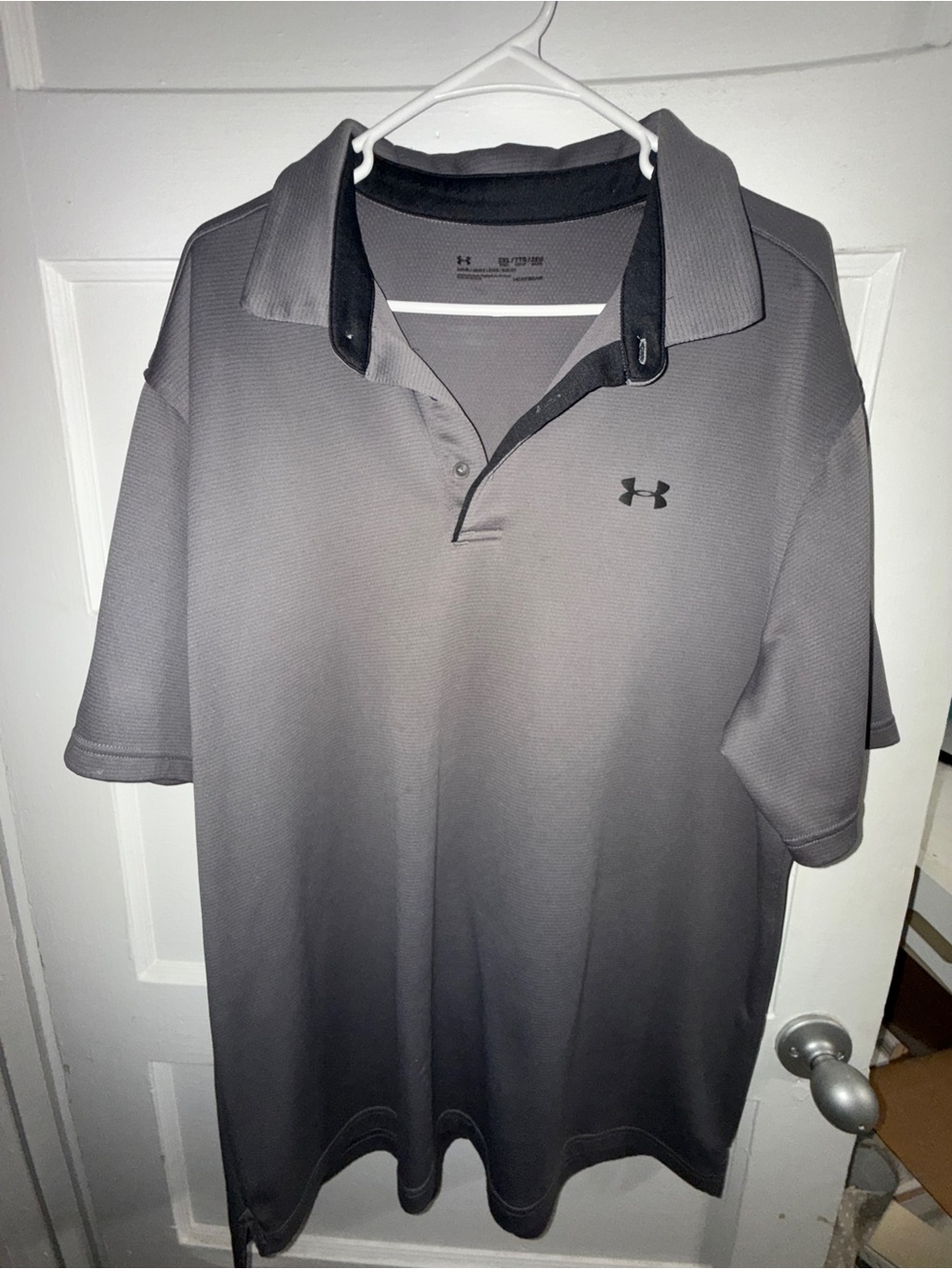 Under Armour Gray Polo with Dark Contrast Collar